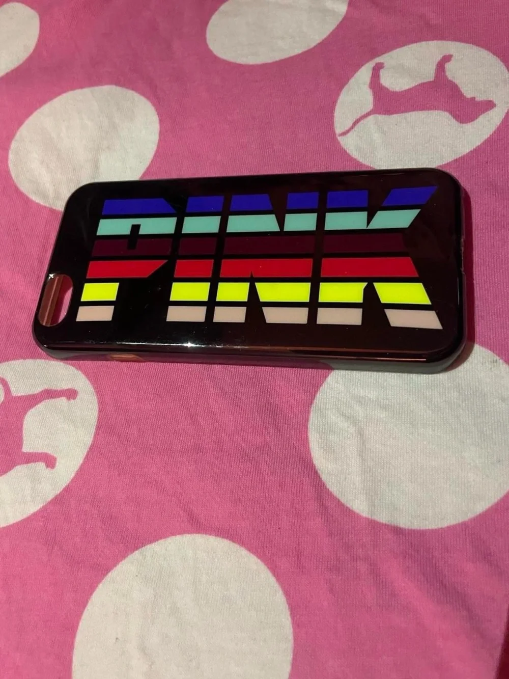 2010’s Victoria’s Secret PINK • Striped Rainbow iPhone Case